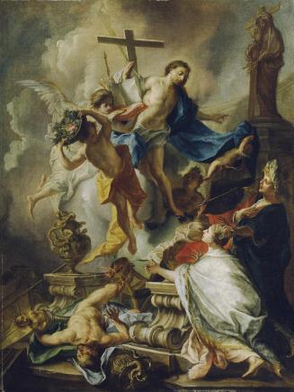 Johann Evangelist Holzer, Sieg des Christentums über das Heidentum, 1739, Öl auf Leinwand, 91 x ...