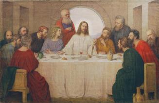 Tom von Dreger, Das letzte Abendmahl, 1916, Öl auf Leinwand, 211 x 326 cm, Belvedere, Wien, Inv ...