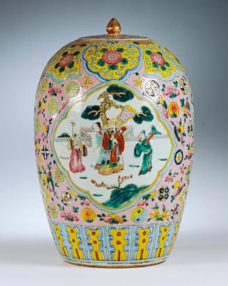 Chinesische Vase mit Deckel, undatiert, Porzellan, 34 × 22 × 22 cm, Belvedere, Wien, Inv.-Nr. 7 ...