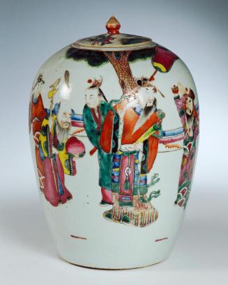 Chinesische Vase mit Deckel, undatiert, Porzellan, 31,5 × 21 × 21 cm, Belvedere, Wien, Inv.-Nr. ...