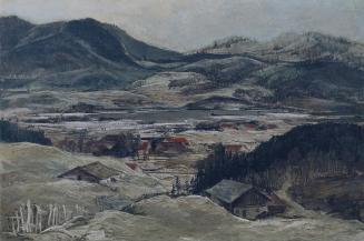 Franz S. Gebhardt-Westerbuchberg, Große Tauwetterlandschaft, 1942, Öl auf Leinwand, 99,5 x 150  ...