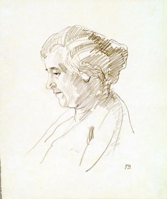 Franz Barwig d. Ä., Damenbildnis, Bleistift auf Papier, 28,5 x 24 cm, Belvedere, Wien, Inv.-Nr. ...