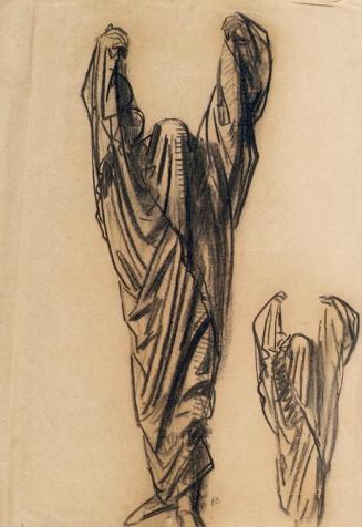 Franz Barwig d. Ä., Verhüllte Figuren, 1930/1931, Kohle auf Papier, 63 x 43,5 cm, Belvedere, Wi ...