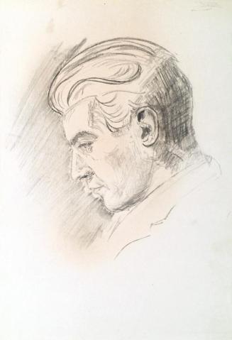 Franz Barwig d. Ä., Porträt von Franz Barwig d. J., um 1925, Bleistift auf Papier, 44 x 30,5 cm ...