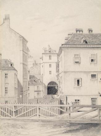 Heinrich Lang, Das Neutor in Wien, 1860, Bleistift auf Papier, 25,6 × 19 cm, Belvedere, Wien, I ...