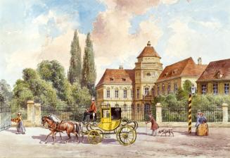 Ferdinand Weckbrodt, Im Althan-Palais Puthon in Wien, undatiert, Aquarell auf Papier, 25,6 × 37 ...
