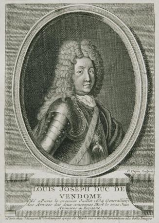 P. Dupin, Der französische General Louis Joseph Duc de Vendôme, Kupferstich auf Papier, Platten ...