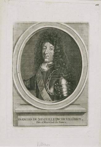 Unbekannter Stecher, Der französische General François de Neufville, duc de Villeroy, Marschall ...