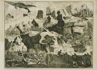 Alpenübergang mit schwerer Artillerie, 18. Jahrhundert, Kupferstich auf Papier, Blattmaße: 31,5 ...