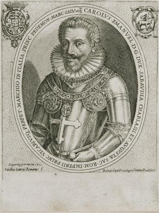 Jacobus Laurus, Carl Emanuel I. von Savoyen, 1613, Kupferstich auf Papier, Plattenmaße: 19,2 x  ...