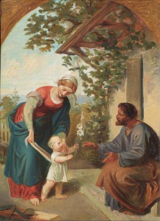 Joseph Hasslwander, Heilige Familie, Öl auf Karton, 26,5 x 19,5 cm, Belvedere, Wien, Inv.-Nr. 4 ...