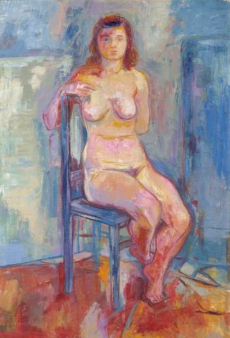 Maximilian Florian, Sitzender weiblicher Akt, 1940, Öl auf Leinwand, 92 x 62 cm, Belvedere, Wie ...