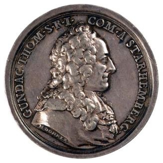 Matthäus Donner, Medaille auf Gundacker Thomas Graf Starhemberg anlässlich seines Todes, Avers, ...