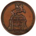 Carl Radnitzky, Medaille auf das Monument des Prinzen Eugen von Savoyen, Revers, 1865, Kupfer,  ...