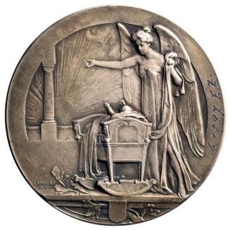Adolph Amberg, Taufmedaille, 1900, Metall, 5 cm, Belvedere, Wien, Inv.-Nr. 7008s
