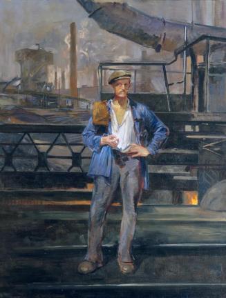 Oskar Lautischar, Gasarbeiter, um 1948, Öl auf Leinwand, 130,5 x 100 cm, Belvedere, Wien, Inv.- ...