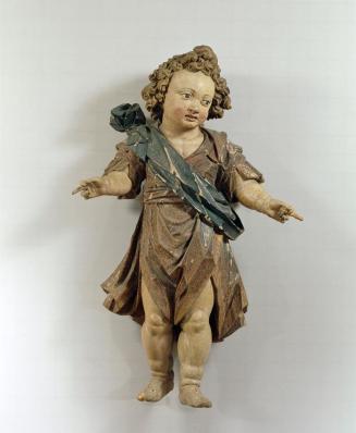Hans Spindler, Stehender Engel, 17. Jahrhundert, Holz, polychrom gefasst, H: 90 cm, Belvedere,  ...
