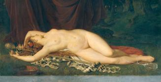 Eugen Felix, Schlafende Bacchantin, 1868, Öl auf Leinwand, 127 x 230 cm, Belvedere, Wien, Inv.- ...