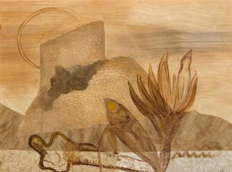 Edgar Jené, Wüste, um 1936, Collage - Gouache auf Zeichenpapier, 47 x 63 cm, Belvedere, Wien, I ...