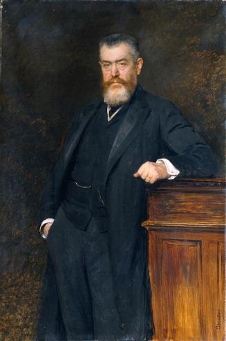 Viktor Stauffer, Unterrichtsminister Dr. Gustav Marchet, 1911, Öl auf Leinwand, 150 x 100 cm, B ...