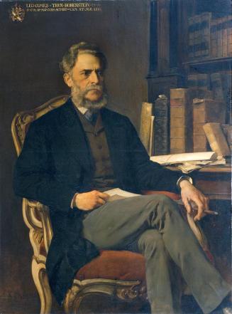 August Eisenmenger, Leo Graf Thun-Hohenstein, 1882, Öl auf Leinwand, 151 x 112 cm, Belvedere, W ...