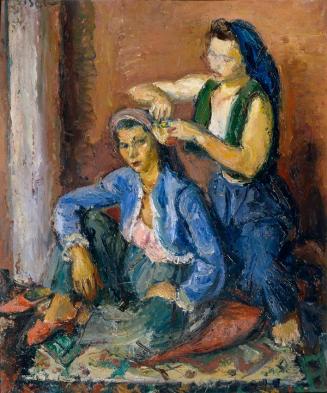 Iosif (Joseph) Iser, Zwei Mädchen bei der Toilette, 1945, Öl auf Karton, 60 x 50 cm, Belvedere, ...