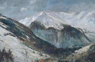 Ernst Huber, Winterlandschaft bei Bad Gastein, Öl auf Leinwand, 82 x 120 cm, Belvedere, Wien, I ...