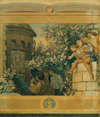 Moritz von Schwind, Die schöne Melusine: Die bösen Zungen, 1869, Aquarell auf Karton, 78 x 66 c ...