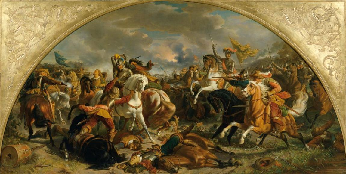 Karl von Blaas, Der Sieg des österreichischen Heeres über die Schweden bei Nördlingen 1634, 186 ...