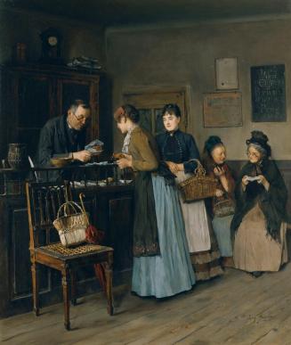 Josef Gisela, Lotterieschwestern, um 1888, Öl auf Holz, 61 x 47,5 cm, Belvedere, Wien, Inv.-Nr. ...
