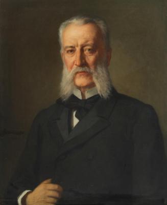 Christian Griepenkerl, Dr. Joseph Alexander Freiherr von Helfert, 1890, Öl auf Leinwand, 70 x 5 ...