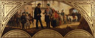 Karl von Blaas, Episode nach der Schlacht bei Novara 1849, 1871, Öl auf Leinwand, 66 x 163 cm,  ...