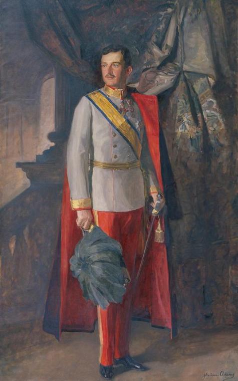 John Quincy Adams, Kaiser Karl I. von Österreich, 1917, Öl auf Leinwand, 235 x 146 cm, Belveder ...