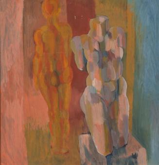 Erich Ess, Zwei Akte, 1959, Öl auf Hartfaserplatte, 76 x 73 cm, Artothek des Bundes, Dauerleihg ...