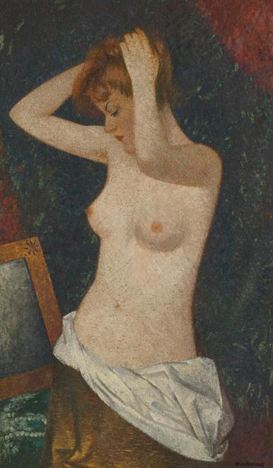 Ferdinand Macketanz, Junge Frau vor dem Spiegel, Öl auf Leinwand, 115,5 x 68,5 cm, Belvedere, W ...