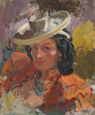 Franz Elsner, Dame in spanischer Tracht, um 1937, Öl auf Leinwand, 55,5 x 47 cm, Belvedere, Wie ...