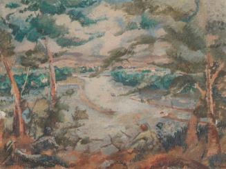 Willi Nowak, Elbelandschaft, vor 1920, Öl auf Leinwand, 70 x 92 cm, Belvedere, Wien, Inv.-Nr. 2 ...