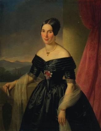 Joseph Weidner, Damenbildnis, 1846, Öl auf Leinwand, 117 x 91,5 cm, Belvedere, Wien, Inv.-Nr. 5 ...