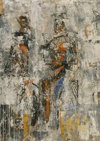 Valentin Oman, Pariser Requiem (Nr. 3), 1985-1986, Mischtechnik auf Leinwand, 193 x 138 cm, Bel ...