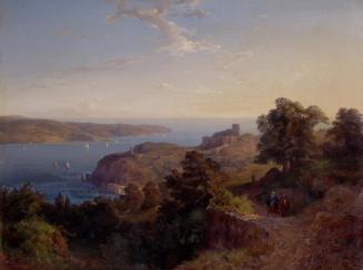 Emanuel Stöckler, Die Mündung des Bosporus (Yoros Kalesi), um 1849/1850, Öl auf Leinwand, 61 x  ...