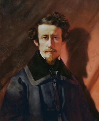 Franz Eybl, Selbstporträt vor rotem Grund, 1843, Öl auf Leinwand, 74,5 × 58,5 cm, Belvedere, Wi ...