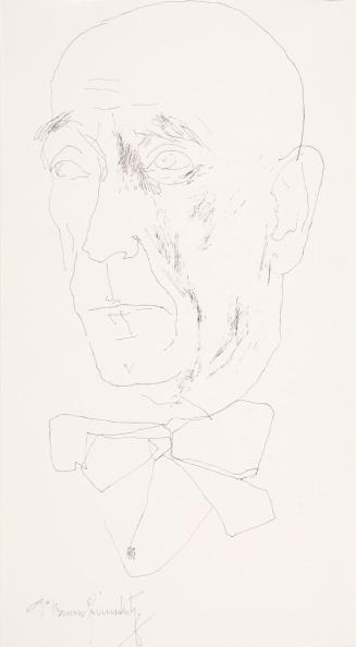 Anton Watzl, Der Kunsthistoriker Bruno Grimschitz (1892–1964), 1963, Feder auf Papier, 60 x 41  ...