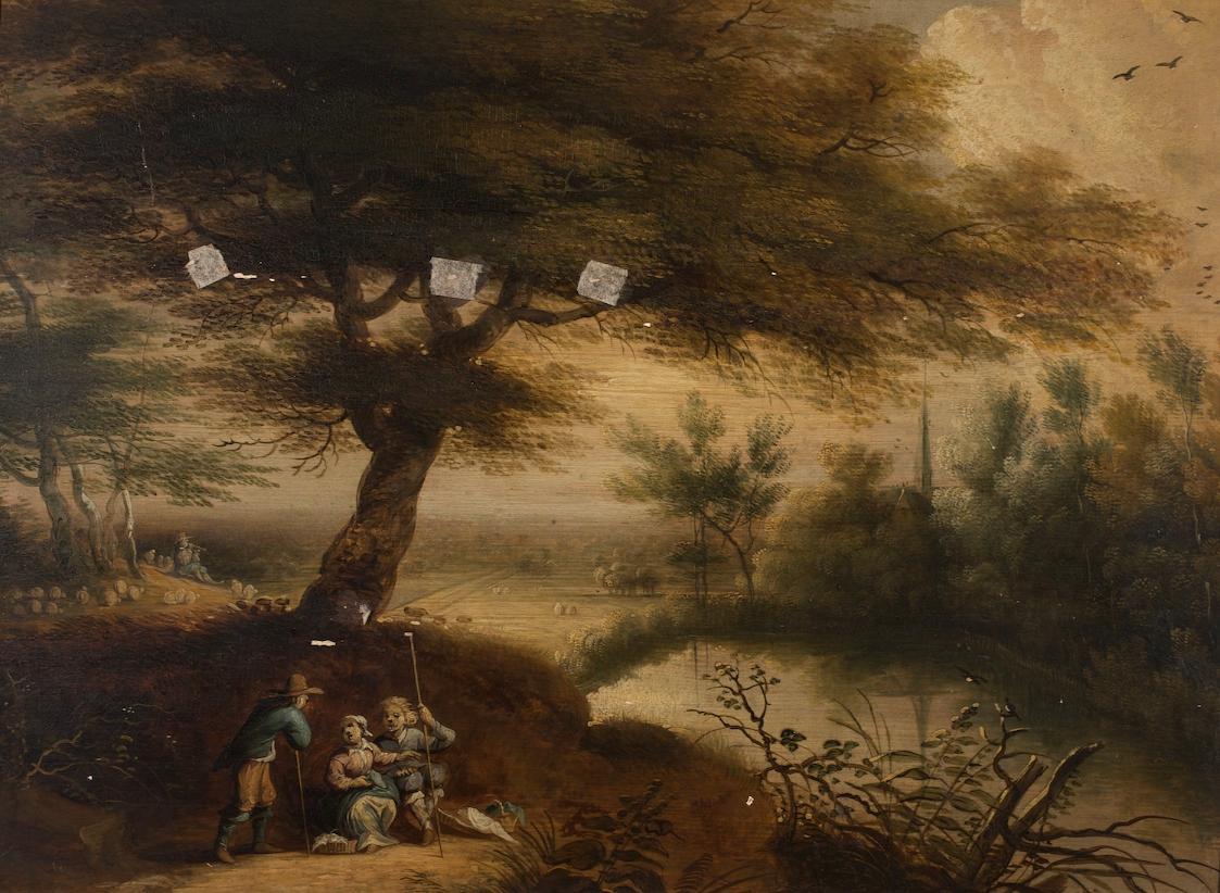 Unbekannter Künstler, Schäferidylle, Öl auf Holz, 47 x 63 cm, Belvedere, Wien, Inv.-Nr. 7881
