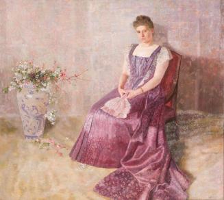 Karl Mediz, Das lila Staatskleid, 1891, Öl auf Leinwand, 160 x 181 cm, Belvedere, Wien, Inv.-Nr ...