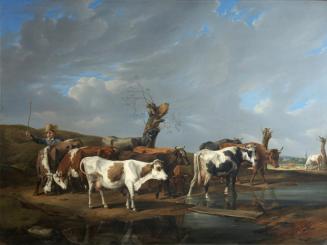 Johann Alexander Dallinger von Dalling, Kuhherde, 1831, Öl auf Holz, 62 x 82,5 cm, Belvedere, W ...