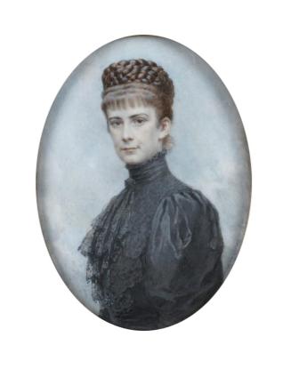 Theo Zasche, Kaiserin Elisabeth, vor 1900, Elfenbein, 13,8 x 10,3 cm, Belvedere, Wien, Inv.-Nr. ...