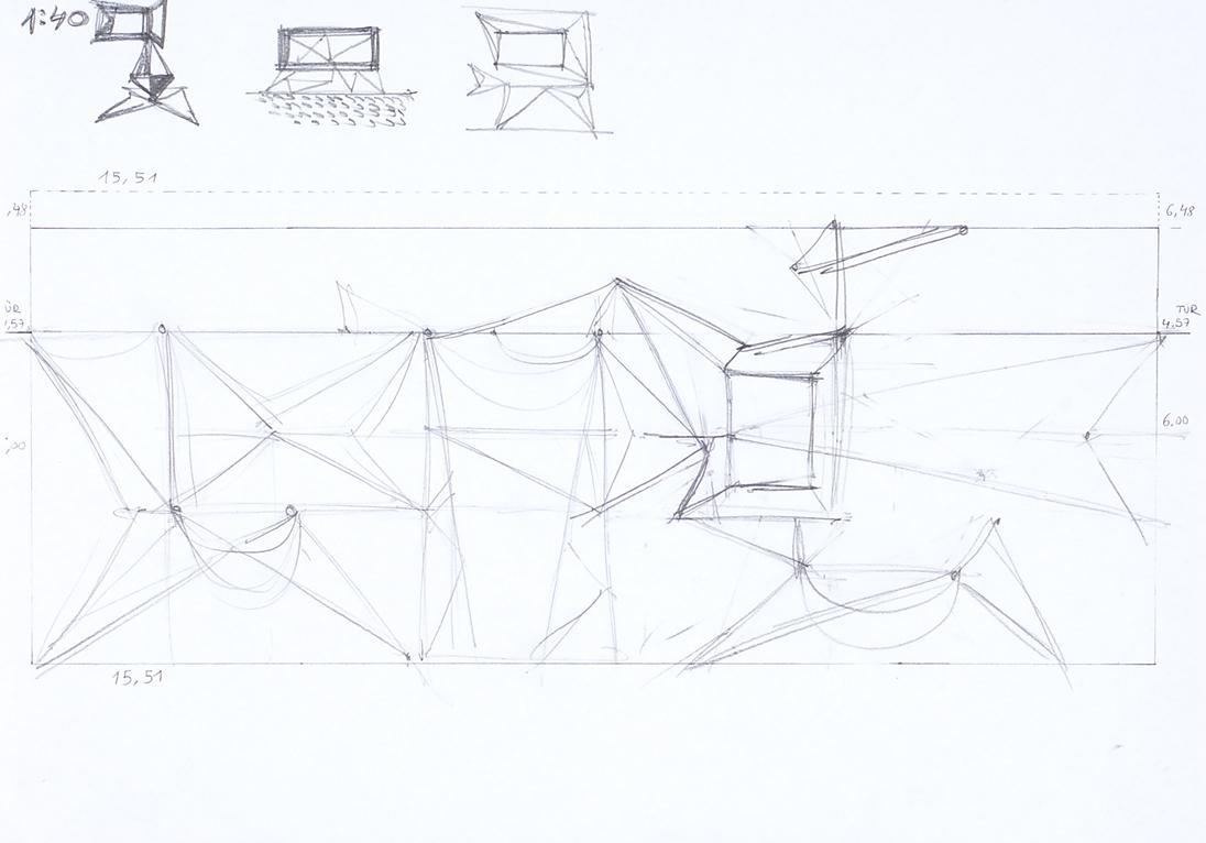 Julian Göthe, Rooms with brittle views, 2009, Bleistift auf Papier, 21 x 29,6 cm, Belvedere, Wi ...
