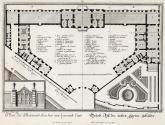 Salomon Kleiner, Grund-Riß des unteren Garten-Gebäudes, 1738, Radierung, Plattenmaße: 28,6 x 38 ...