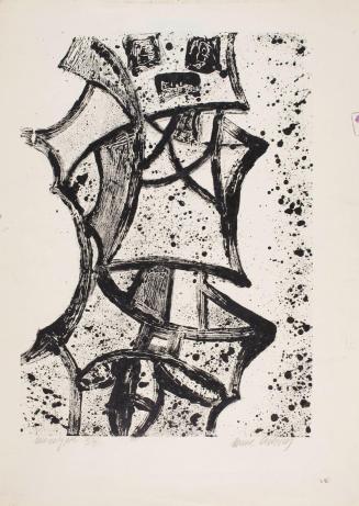Marc Adrian, Ohne Titel, 1954, Monotypie, 61 x 44 cm, Belvedere, Wien, Inv.-Nr. 10067