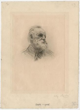 Auguste Rodin, Viktor Hugo, 1884, Kaltnadelradierung, 30 x 21,7 cm, Belvedere, Wien, Inv.-Nr. 8 ...
